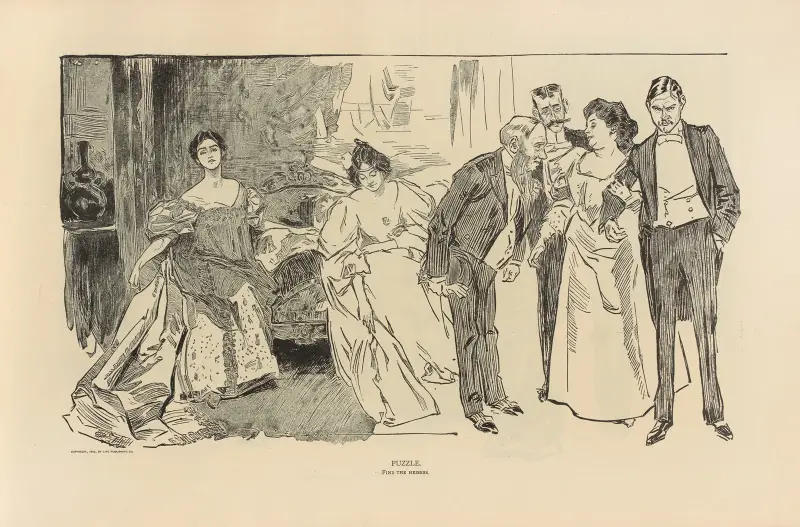 Pussel. Hitta arvtagerskan av Charles Dana Gibson