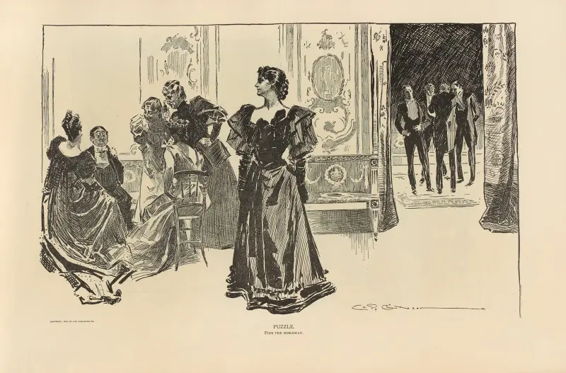Pussel. Hitta adelsmannen av Charles Dana Gibson