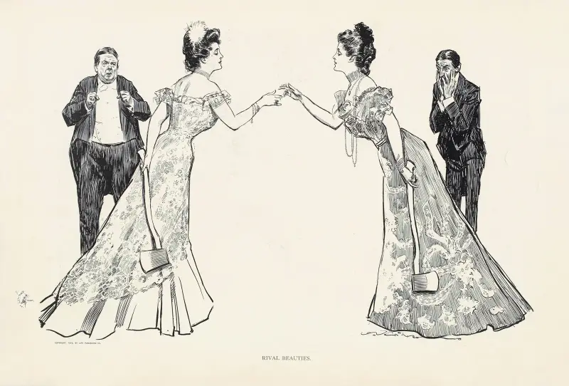 Rivaliserande skönheter av Charles Dana Gibson