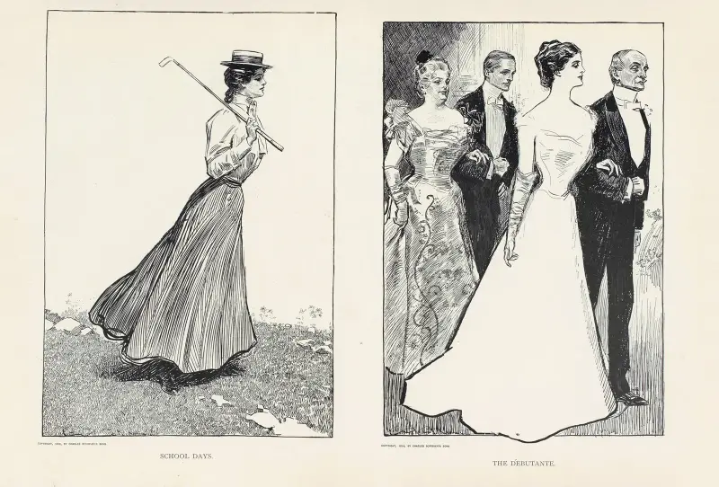 Skolåren ; Debutanten av Charles Dana Gibson