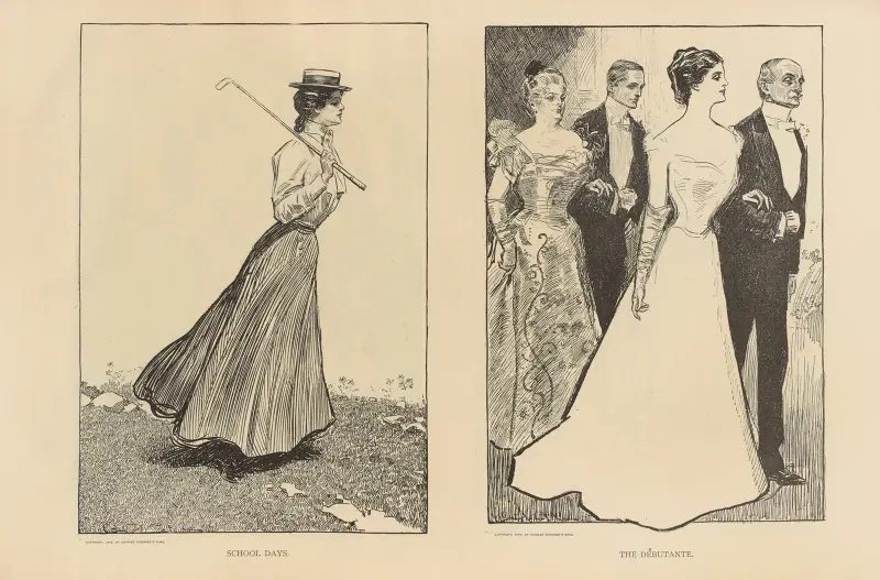 Skolåren. Debutanten av Charles Dana Gibson