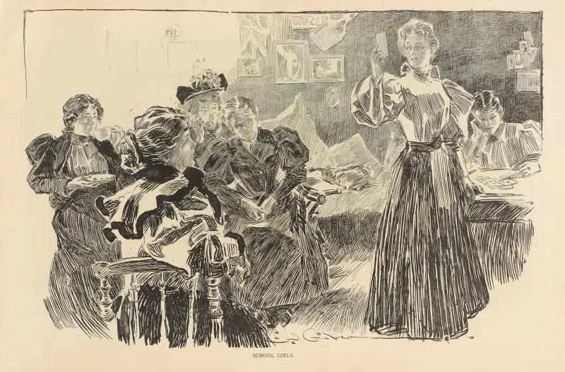 School girls av Charles Dana Gibson
