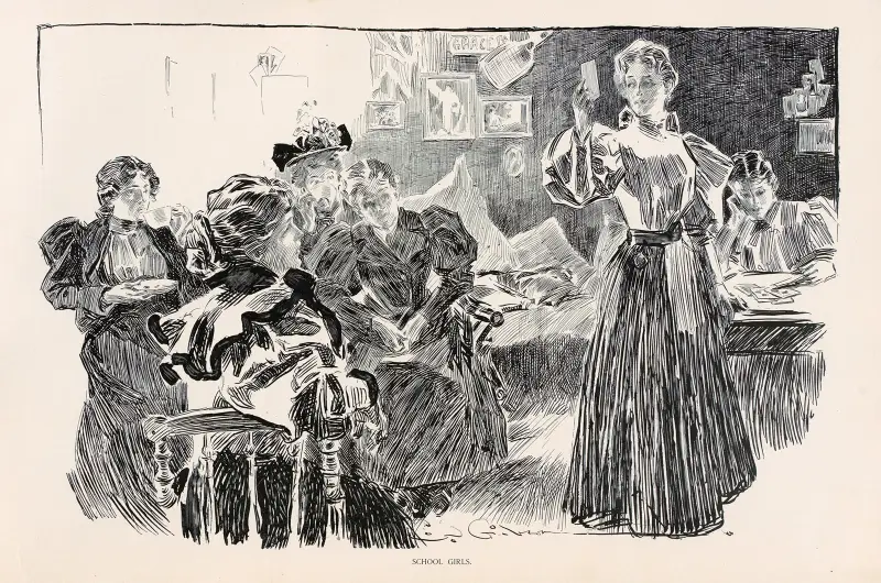 Skolflickor av Charles Dana Gibson