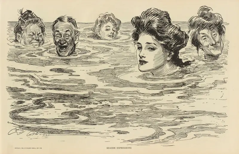 Strandgesichter von Charles Dana Gibson
