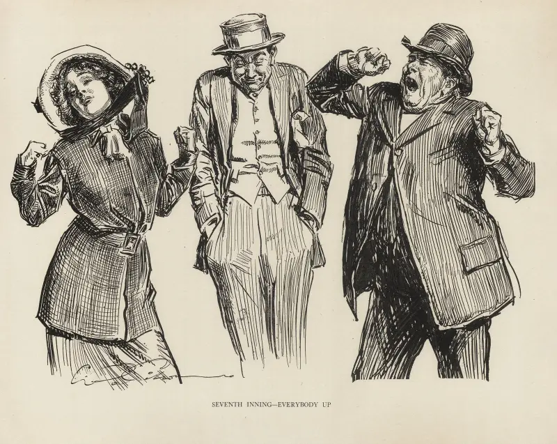 Seventh Inning – Everybody up von Charles Dana Gibson