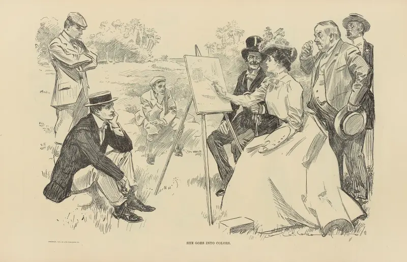 She goes into colors av Charles Dana Gibson