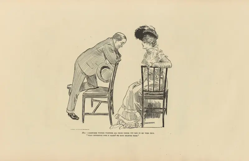 She; I sometimes wonder whether all those things you said to me were true av Charles Dana Gibson
