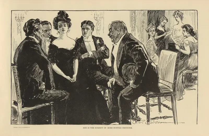 She is the subject of more hostile criticism av Charles Dana Gibson