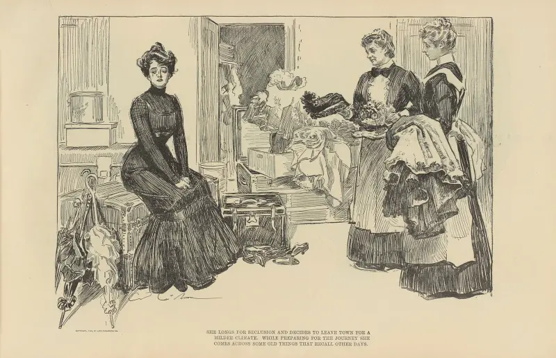 Tęsknota za samotnością – decyzja o wyjeździe z miasta do łagodniejszego klimatu, Charles Dana Gibson