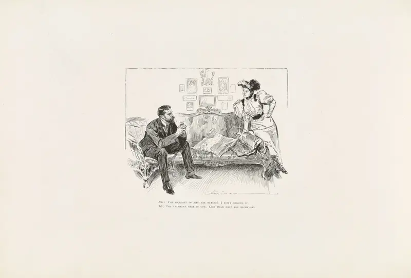 She; The majority of men are heroes…. av Charles Dana Gibson