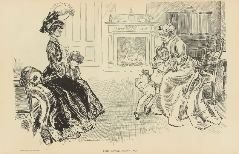Some women prefer dogs av Charles Dana Gibson