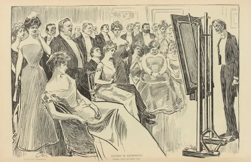 Studier i uttryck, Daubson visar sitt senaste verk av Charles Dana Gibson