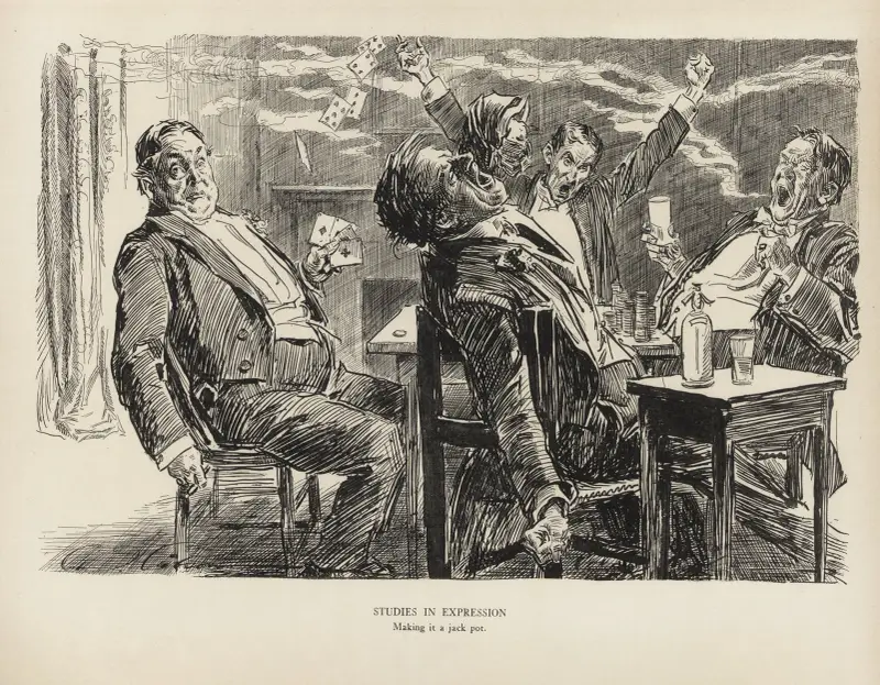 Studien des Ausdrucks – den Jackpot knacken von Charles Dana Gibson