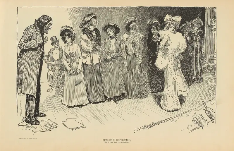 Studies in expression, the author and the soubrette av Charles Dana Gibson