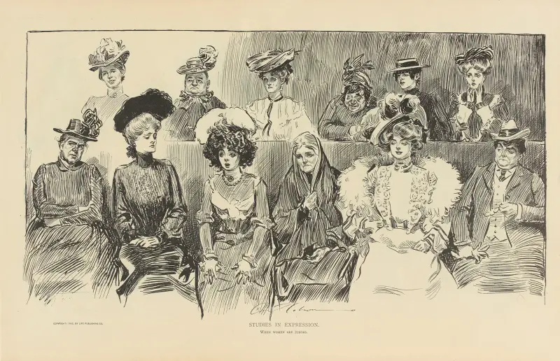 Studier i uttryck, när kvinnor är jury av Charles Dana Gibson