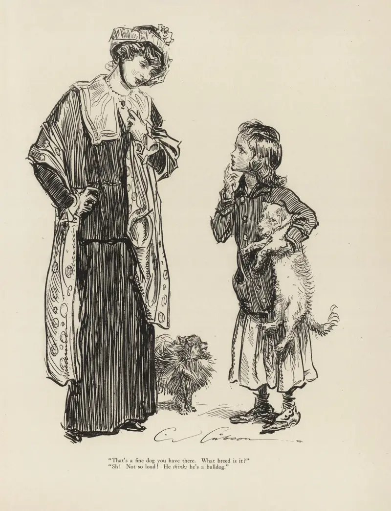 „Das ist ja ein feiner Hund, den du da hast.“ von Charles Dana Gibson