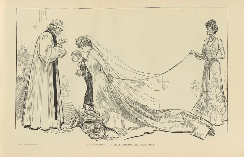 Den ambitiösa modern och den tillmötesgående prästen av Charles Dana Gibson