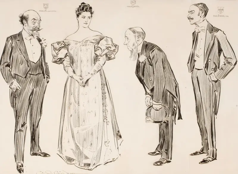 Amerikanen utomlands; några drag av äktenskapsmarknaden av Charles Dana Gibson