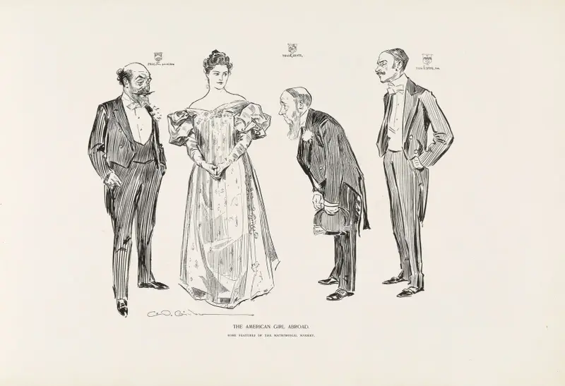 Das amerikanische Mädchen im Ausland – Szenen aus dem Heiratsmarkt von Charles Dana Gibson