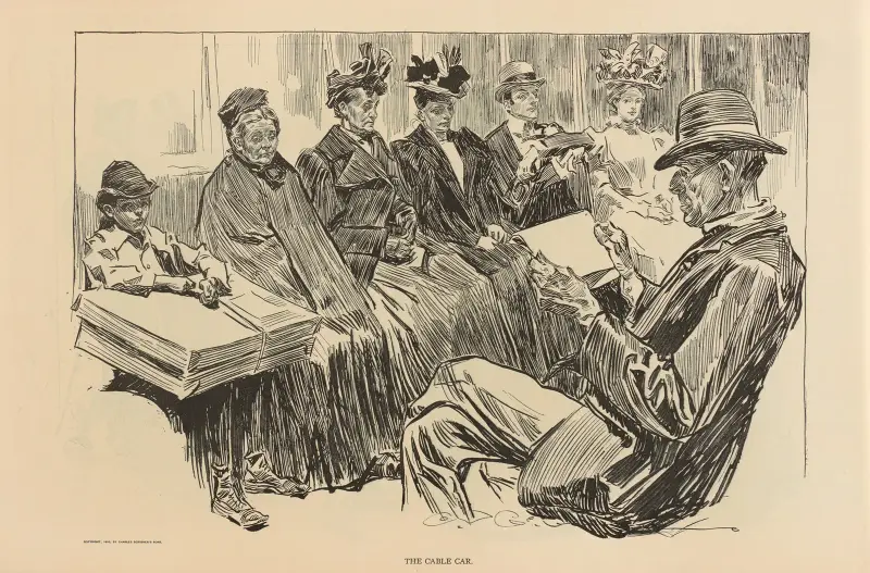 Die Seilbahn, 1893 von Charles Dana Gibson