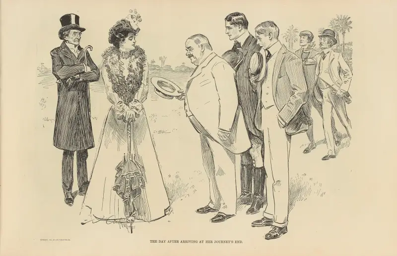 Dagen efter ankomsten till resans slut av Charles Dana Gibson