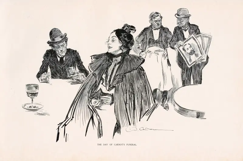 Dagen för Carnots begravning av Charles Dana Gibson