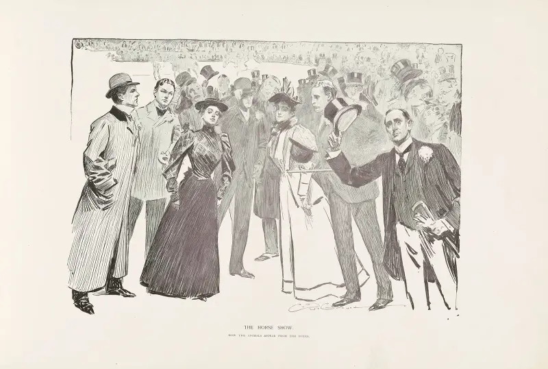 Hästshowen av Charles Dana Gibson