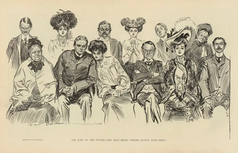 The jury of the future—one that might temper justice with mercy av Charles Dana Gibson