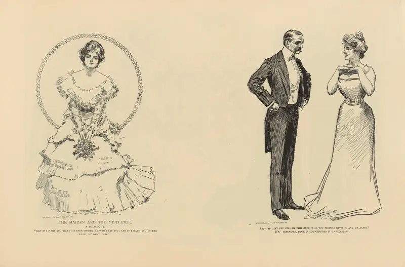 Jungfrun och misteln av Charles Dana Gibson