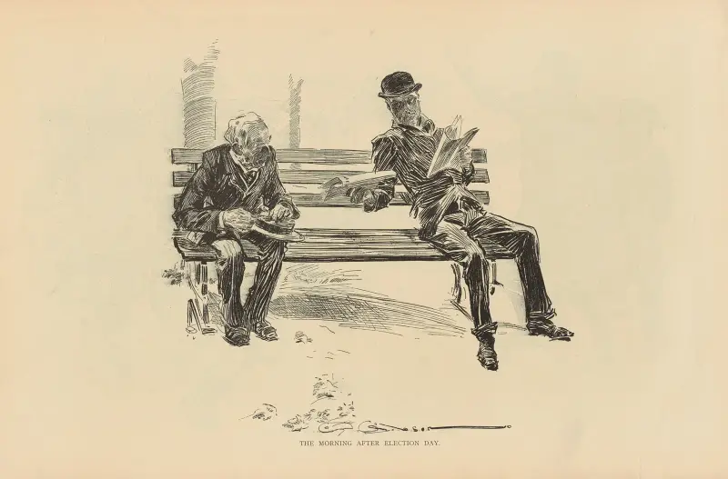 Morgonen efter valdagen av Charles Dana Gibson