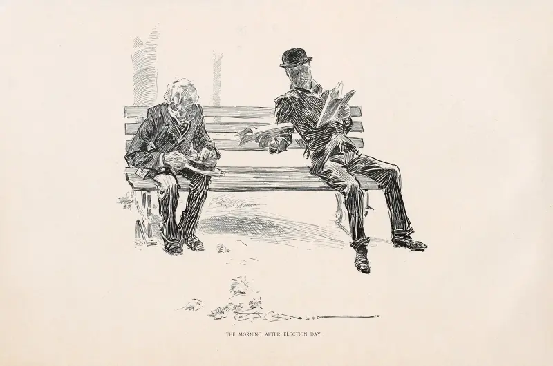 Morgonen efter valdagen av Charles Dana Gibson