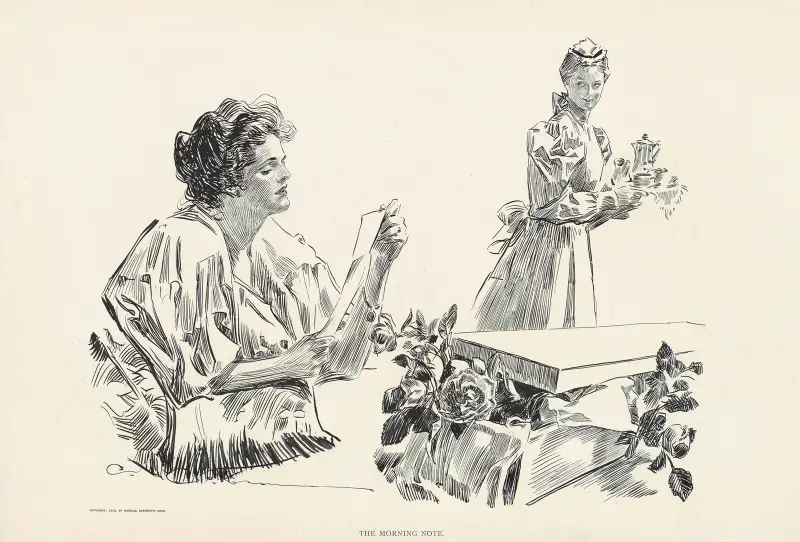 Morgonanteckningen av Charles Dana Gibson