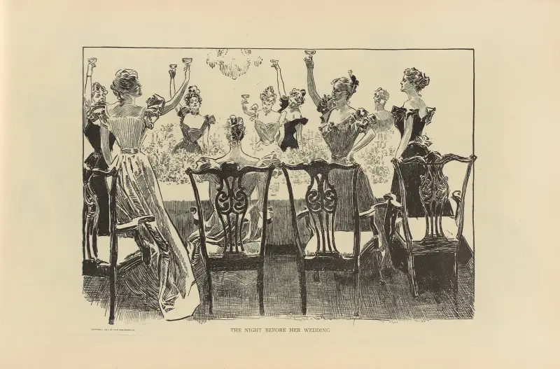 Der Abend vor ihrer Hochzeit von Charles Dana Gibson
