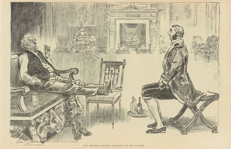 The retired walking delegate of the future av Charles Dana Gibson