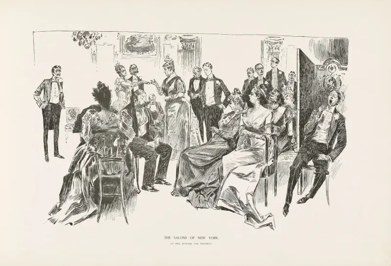 Salongerna i New York – hos Mrs Howard van Topping av Charles Dana Gibson