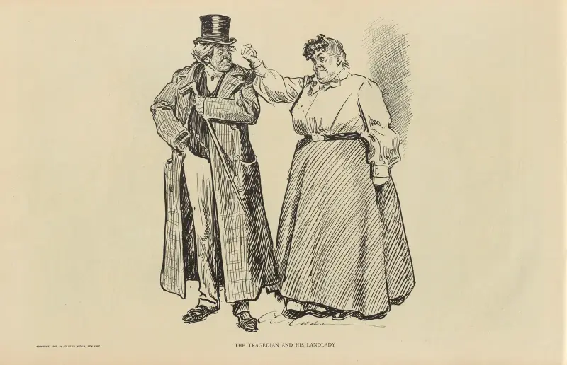 Tragediförfattaren och hans hyresvärdinna av Charles Dana Gibson