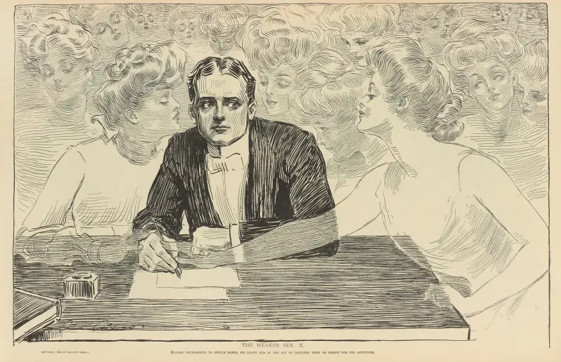 Det svagare könet.—X av Charles Dana Gibson