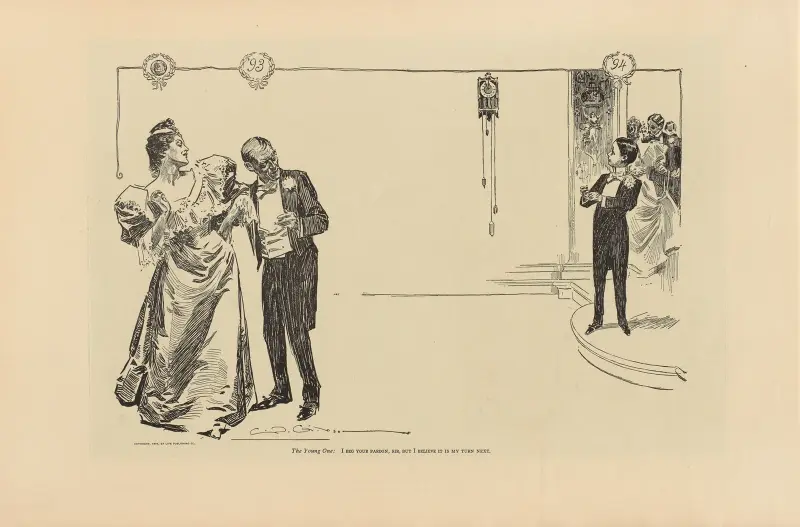 Młodsza; przepraszam pana, ale chyba teraz moja kolej, Charles Dana Gibson