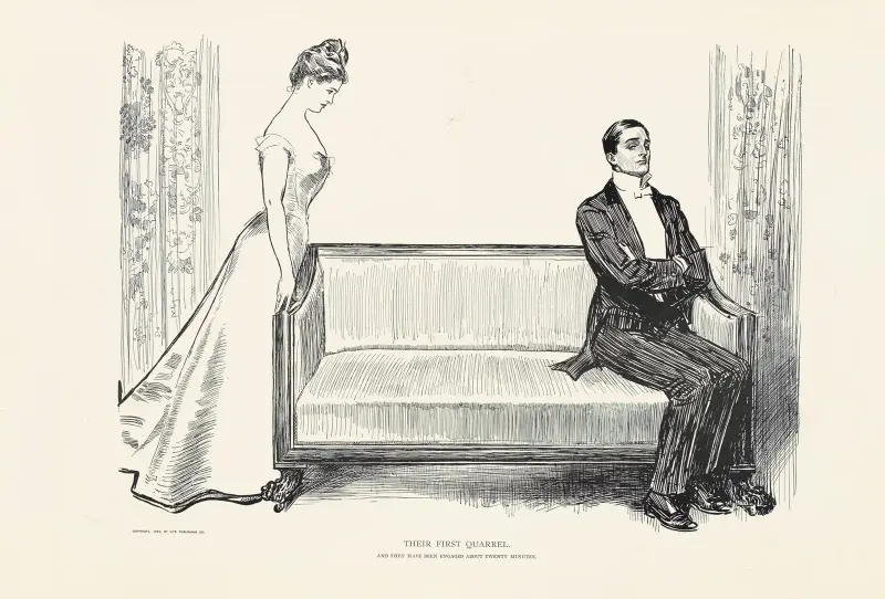 Deras första gräl av Charles Dana Gibson
