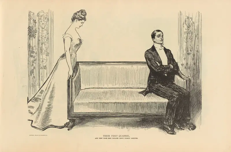 Ihr erster Streit, 1893 von Charles Dana Gibson