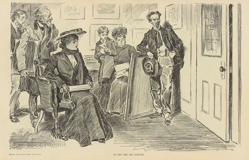 Um den Kunstredakteur zu sehen von Charles Dana Gibson