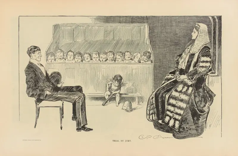 Trial by jury av Charles Dana Gibson