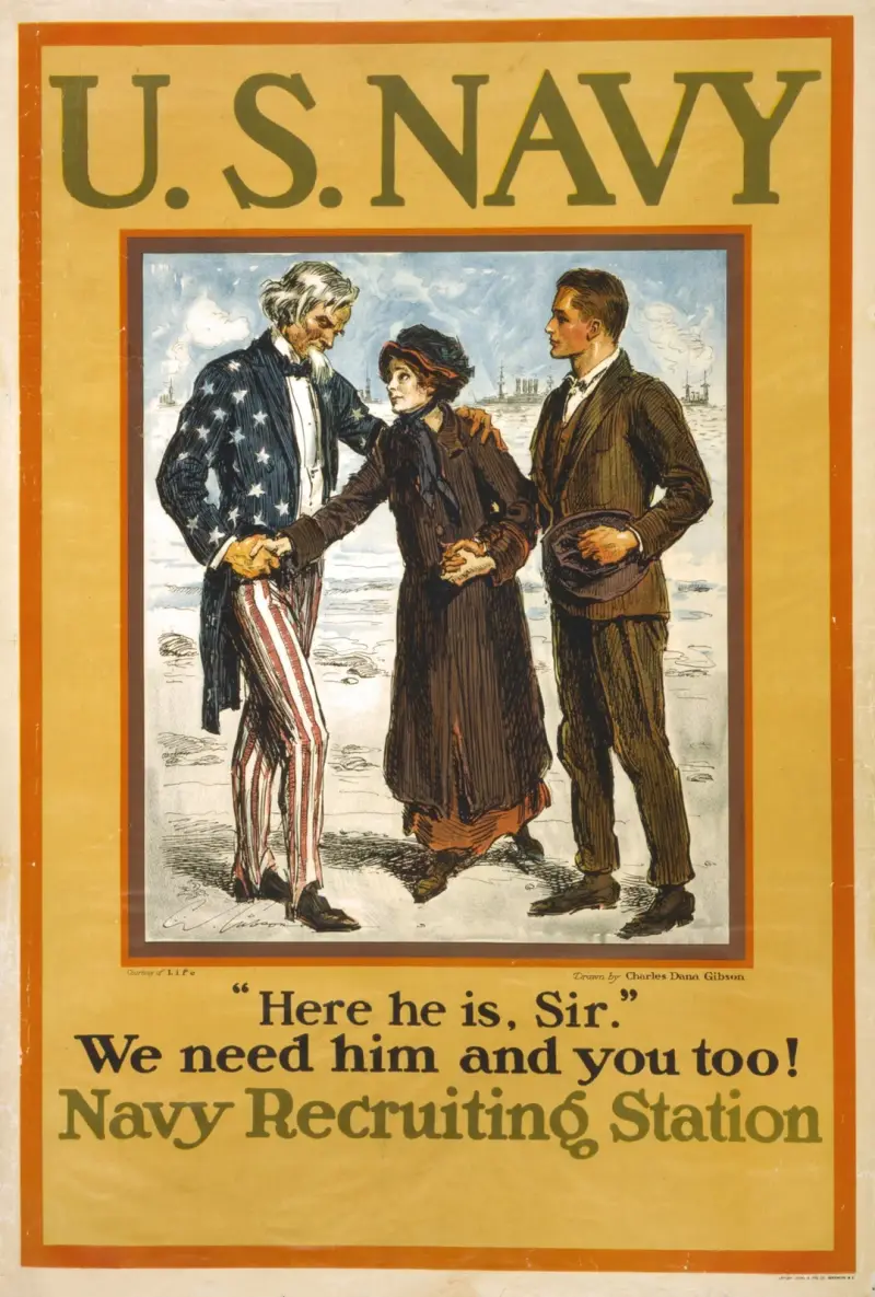 U.S. Navy–Here he is, sir av Charles Dana Gibson