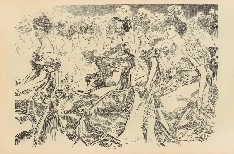 Wartend, 1893 von Charles Dana Gibson