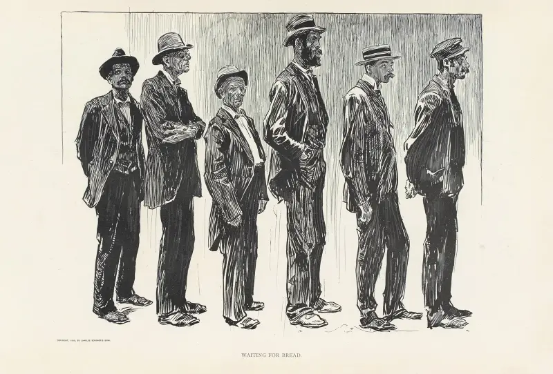 Warten auf Brot, 1899 von Charles Dana Gibson