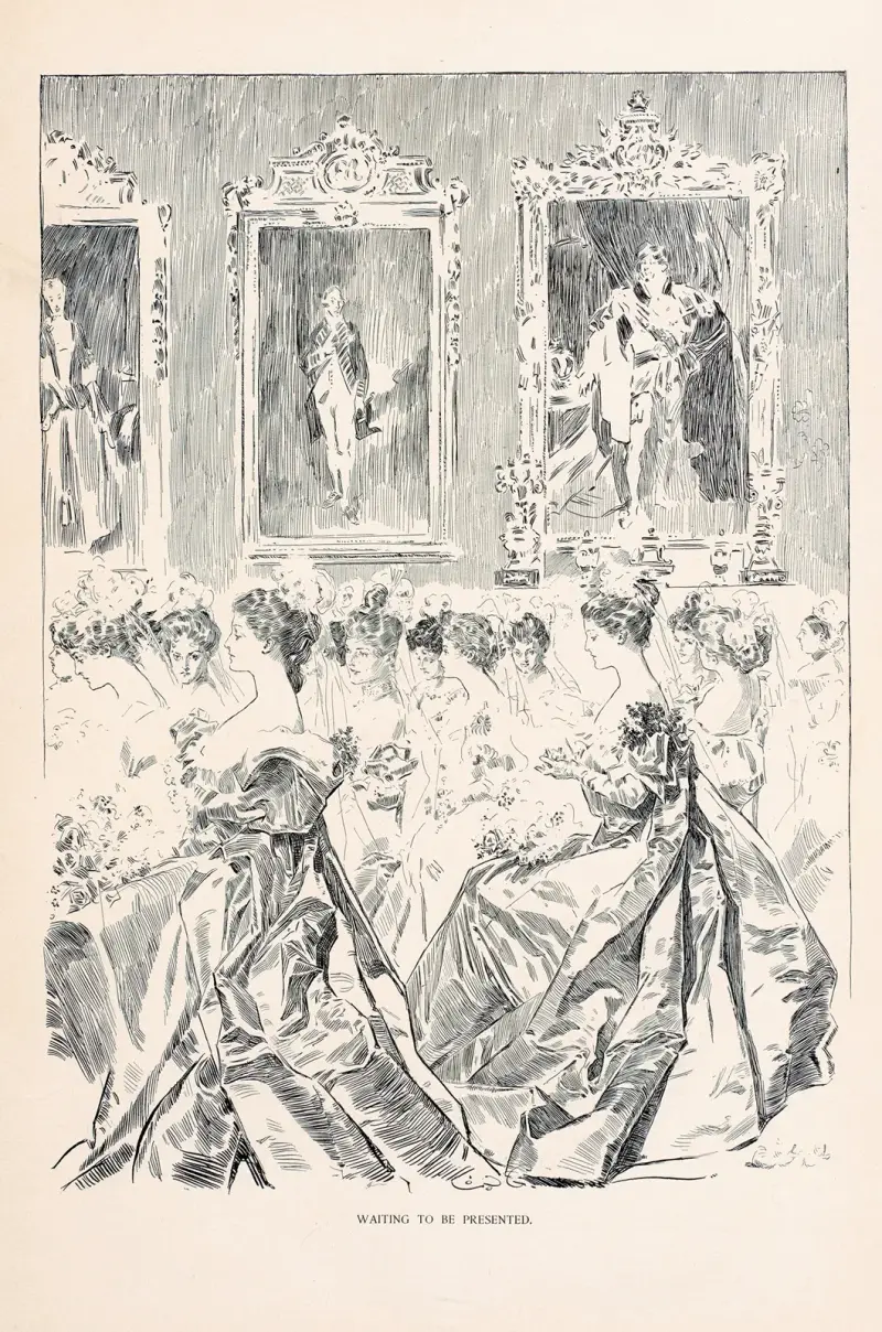 Warten auf die Vorstellung, 1896 von Charles Dana Gibson