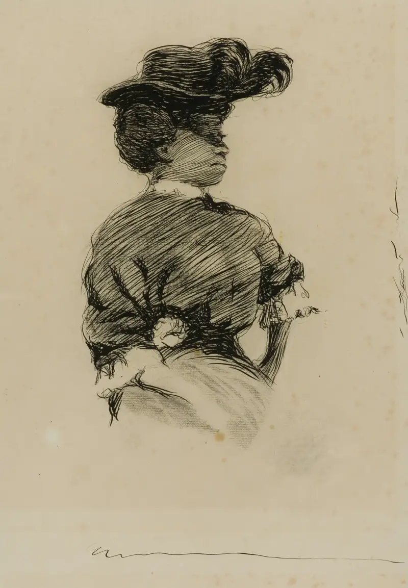 Välklädd kvinna av Charles Dana Gibson