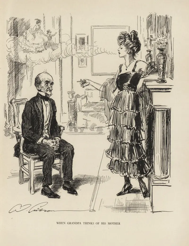 When grandpa thinks of his mother av Charles Dana Gibson