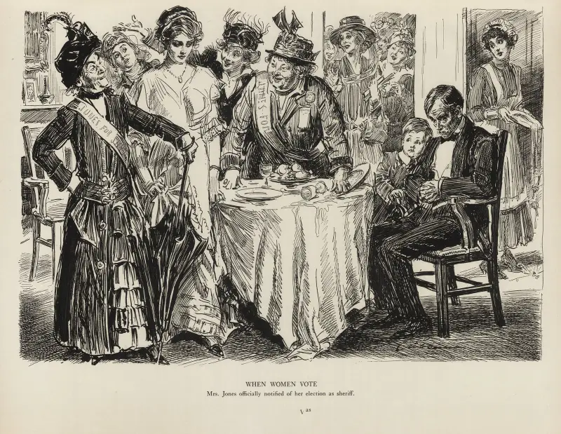 När kvinnor röstar av Charles Dana Gibson