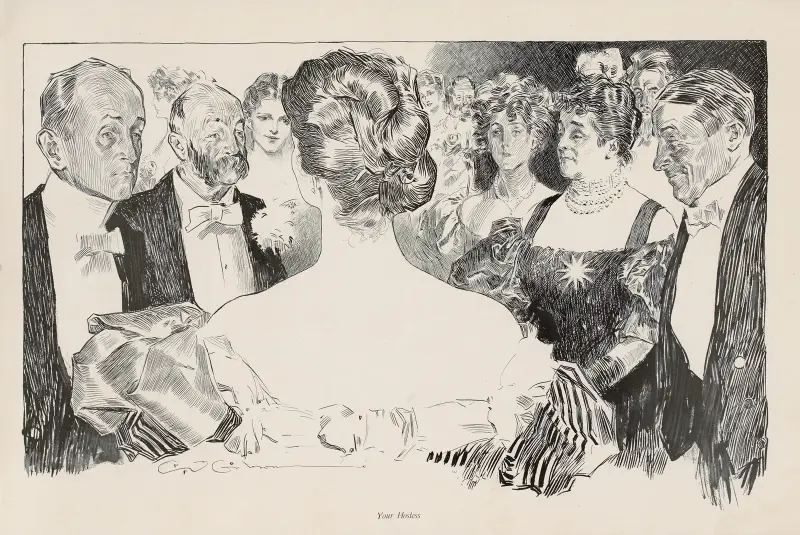 Deine Gastgeberin, 1897 von Charles Dana Gibson